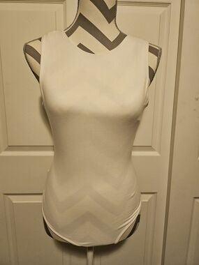 Windsor White Sleeveless Tank Top